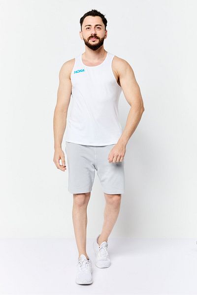 hoka Men Sportswear Fit Sleeveless Training Tank, White