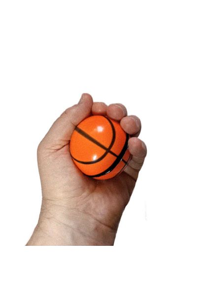 CNE Ticaret Mini Sponge Orange Basketball 6 cm Stressball Quad Pack