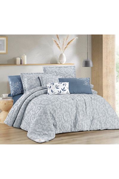 Levore Livori comforter set, made of durable and soft fabric, with a modern and distinctive pattern that satisfies all tastes, 8 pieces, king size