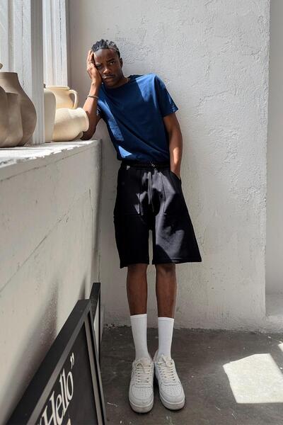 HAFKAGİYİM Lacivert Basic Premium Regular Fit Футболка