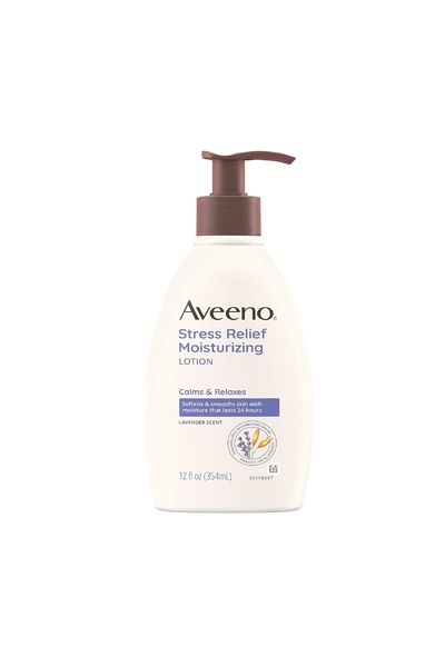 AVEENO لوشن مرطب للجسم لتخفيف التوتر بخلاصة اللافندر والشوفان