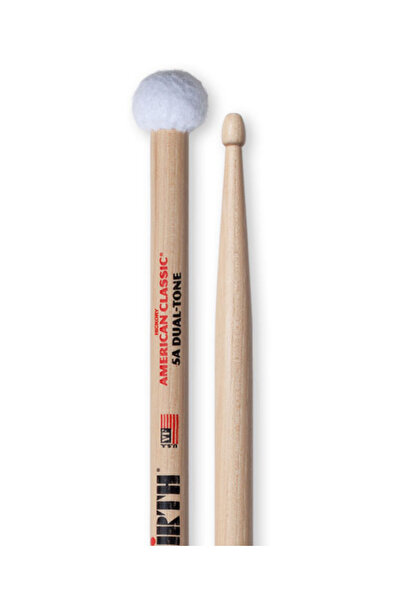 Vicfirth-4c VICFIRTH V5ADT BAGET 5A ΔΙΧΡΩΜΟ, ΞΥΛΟ ΧΙΚΟΡΙ, 0.565x16 ίντσες
