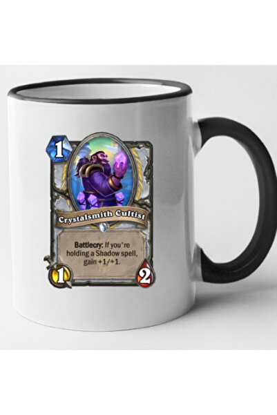 OEM Cana cu mâner negru personalizat HearthStone - Crystalsmith Cultist, INOV...