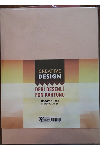 Keskin Fon Kartonu Deri Desenli 25x35 Cm 10 Renk (HER RENK 5 ADET) 210 Gramaj...