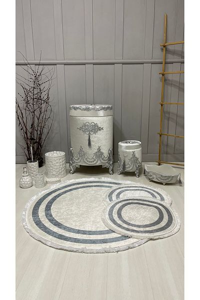 asra tasarım Laundry Basket, Bathroom Rug, Bathroom Set, Mat