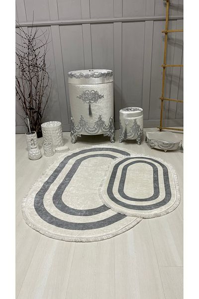 asra tasarım Bathroom Kit, Laundry Basket, Mat
