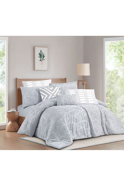 Levore Livori comforter set, made of durable and soft fabric, with a modern and distinctive pattern that satisfies all tastes, 8 pieces, king size