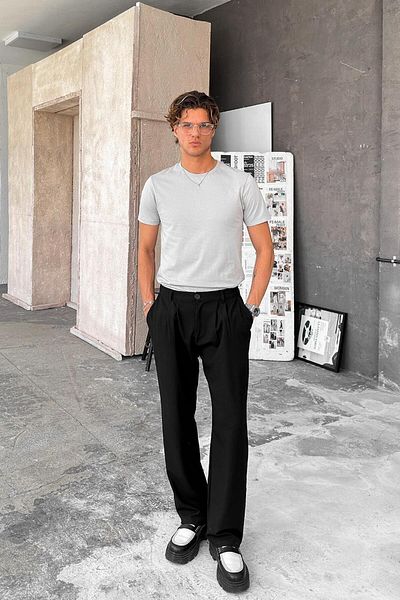 HAFKAGİYİM Μπλουζάκι Grey Basic Premium Regular Fit