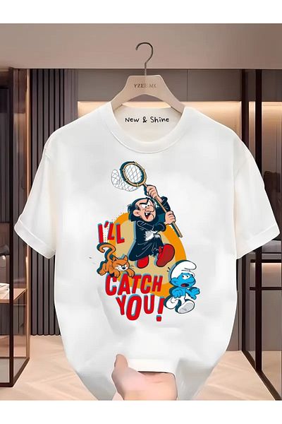 New Shine Tricou oversize cu imprimeu Gargamel The Smurfs