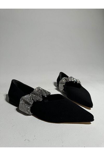 Eataly Shoes Balerini Ice Black Stone Band