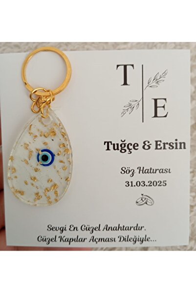 sevgiliatolyemm mutluluk getirmesi dileğiyle 10 Adet Kartlı Epoksi Anahtarlık...