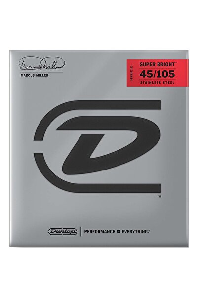 Jim Dunlop DBMMS45105 Marcus Miller Super Bright Bas Gitar Teli (45-105)