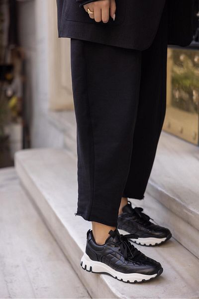 Eataly Shoes 192 Sport pentru femei negru matlasat