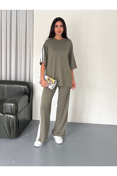 02Lady Fashion TEXTURA MOALE DE SUS-DE jos, cu mâneci scurte, costum de trening din țesătură modal