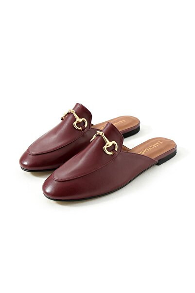 Eataly Shoes Kelly Claret Red Flat Slippers