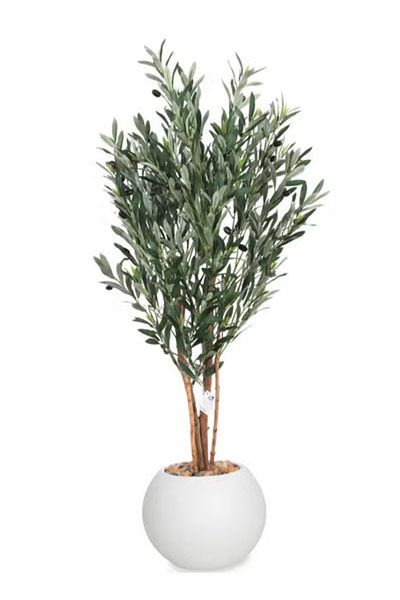 co arma Artificial olive tree with plastic stand, 120 cm high