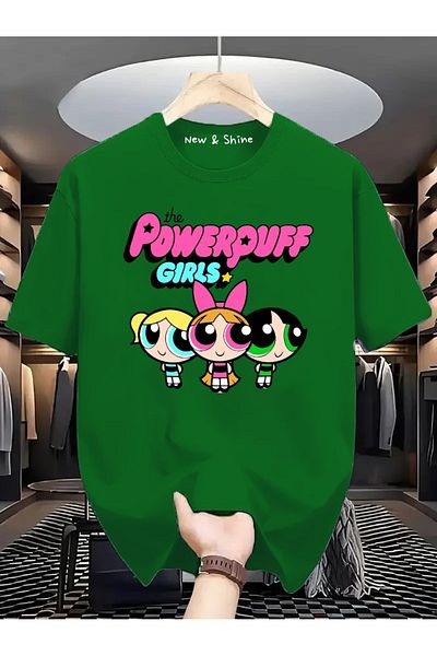 New Shine Μπλουζάκι με στάμπα Powerpuff Girls μεγάλου μεγέθους