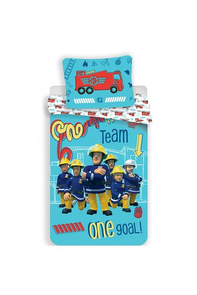 Fireman Sam Bedding set, Duvet cover, 140x200 cm, pillowcase, 70x90 cm, Multicolor, Fireman Sam