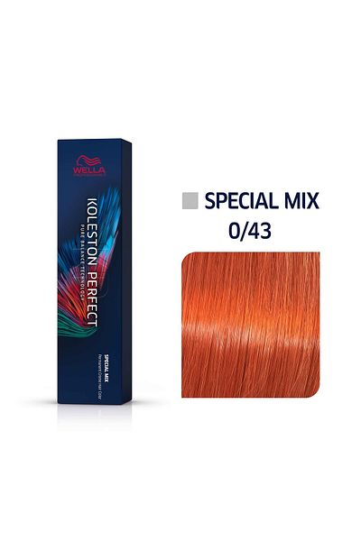 Wella Professionals Vopsea permanenta Wella Professionals Koleston Perfect Me+ 0/43 - mixton aramiu auriu , 60ml