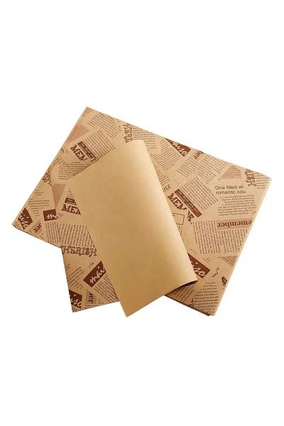 RKY SERENITY Nostalgia Newspaper Themed Pinterest Vintage Style 50Pcs Greaseproof Presentation and Package Paper