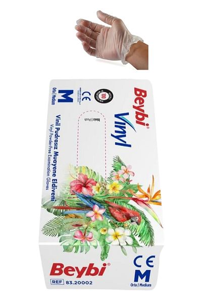 Beybi Vinyl m Powder Free Exam Gloves Box of 100