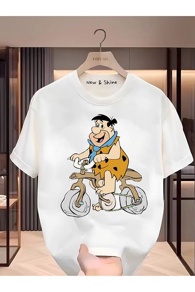 New Shine Tricou oversize cu imprimeu Fred Flintstone