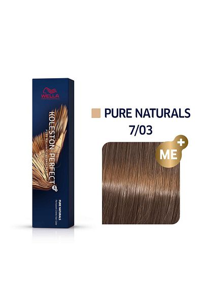 Wella Professionals Vopsea permanenta Wella Professionals Koleston Perfect Me+ 7/03 - blond mediu natural auriu , 60ml