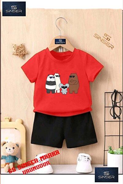 SS SİNSER Παιδικό μπλουζάκι με ιδιαίτερη στάμπα "BEARS WITH 4 GLASSES" με λαι...