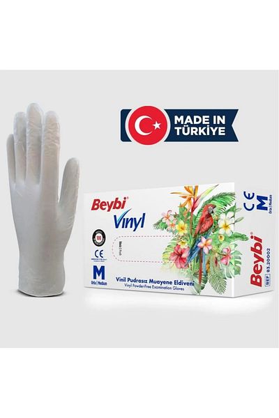 Beybi Vinyl m Powder Free Exam Gloves Box of 100