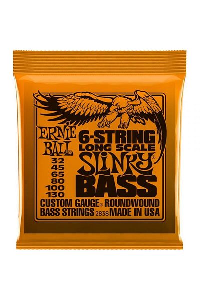 Ernie Ball P02838 Slinky Nickel 32-130 (6-Strand) Bass Guitar String