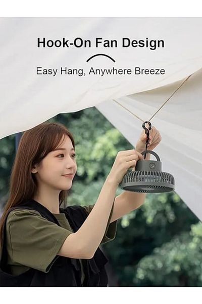 TOBYS CPL-T23 Rechargeable Portable 4000mAh Fan With LED Lantern Adjustable Height For Home