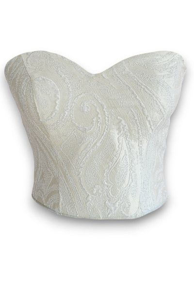 FİYPER Corset cu model verde apă Bustieră cu cravată