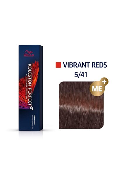 Wella Professionals Vopsea permanenta Wella Koleston Perfect Me+ 5/41 - castaniu deschis aramiu cenusiu, 60ml