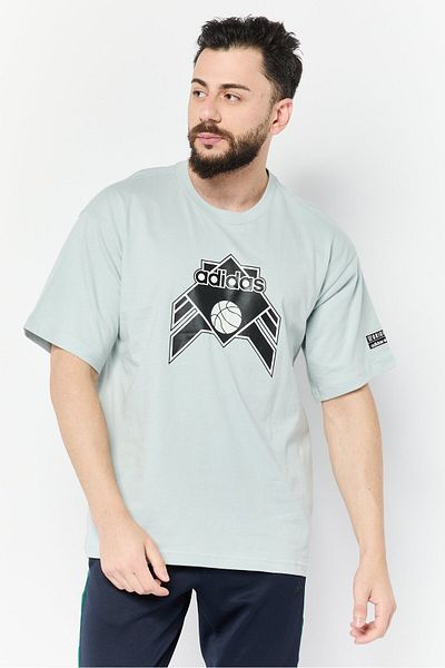 adidas Men Sportswear Fit Short Sleeve Outdoor T Shirt, Sage