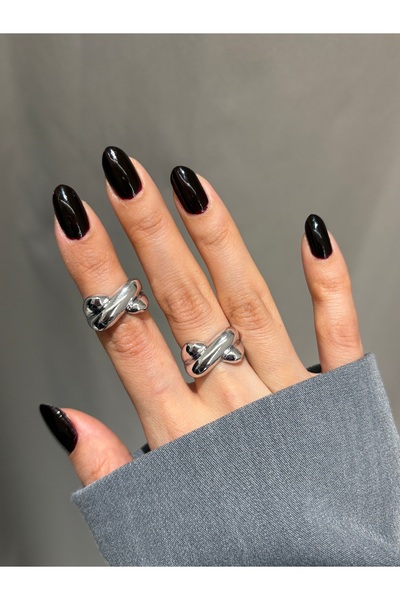 Lavian Accessories Gümüş Renk XO Yüzük