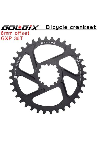 GOLDIX 6 degree 36T GOLDIX MTB Bicycle Chainring Narrow Wide Mountain Bike Chainwheel 30T 32T 34T 36T 38T