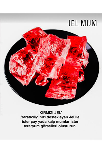 ByBastik Mumbastik Kırmızı Jel Mum Parafini - Teraryum Jeli 150 gr Mum Ve Ter...