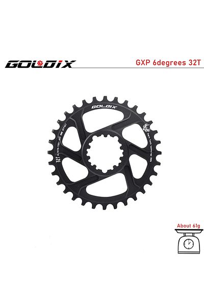 GOLDIX 6 degree 32T GOLDIX MTB Bicycle Chainring Narrow Wide Mountain Bike Chainwheel 30T 32T 34T 36T 38T