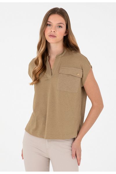 U.S. Polo Assn. SUA Polo Assn. Tricou de damă cu guler domnă Regular Fit DMK.PALO.