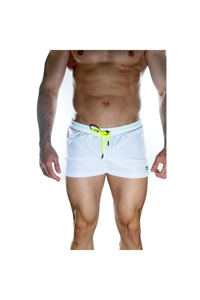 Narnuga Mi̇raxx Men's White Mini Swimsuit Short