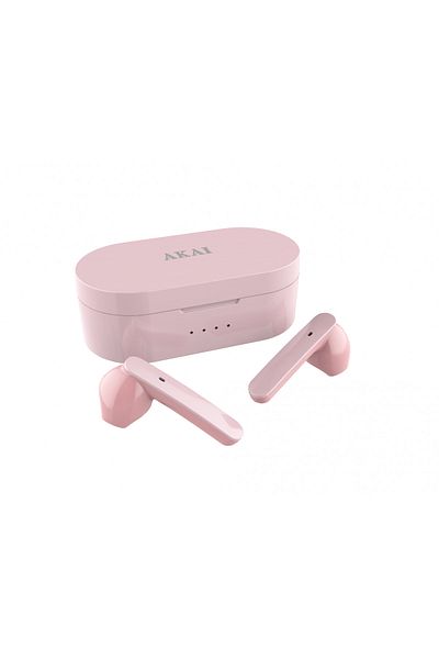 AKAI Casti Casti Akai BTE-J10P wireless, roz, Bluetooth, Wireless