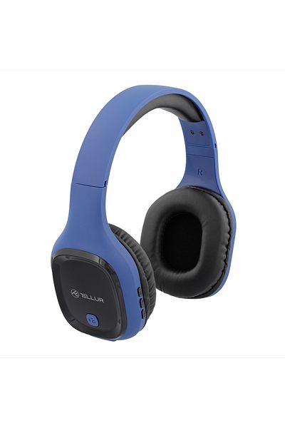 TELLUR Casti Casti cu micr. Tellur Pulse, albastru, Bluetooth, Microfon