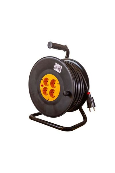 Cellfast Electrical extension cord on reel, 50 m, 3x1.5, 4 sockets, Gelux
