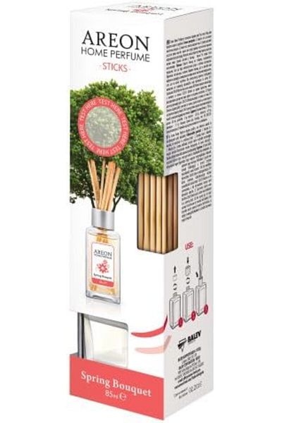 Areon Home Perfume Reed Diffuser 85ml 10 Rattan Reeds - Spring Bouquet