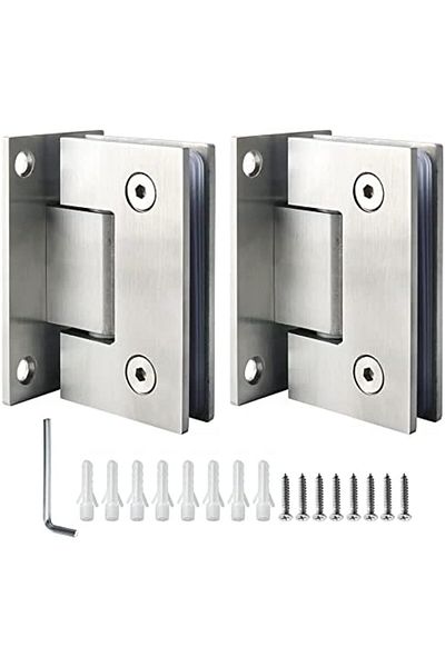 ALİSE Alise Glass Shower Door Hinges, 90 Degree Shower Door Hinges for Glass Doors, Heavy Duty Stainless S