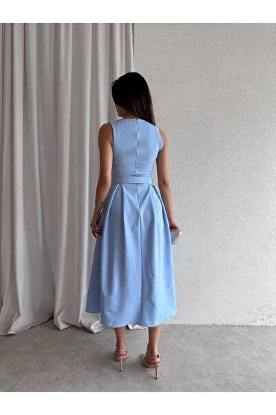 MODA DURAĞI GARNET Midi Elbise