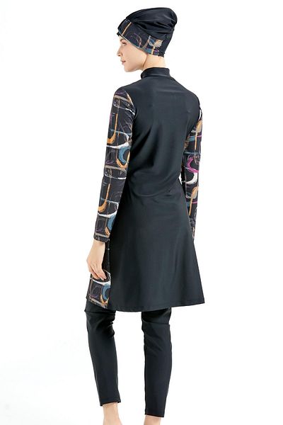 C&City Ολόσωμο μαγιό Hijab 4 τεμαχίων 4030 Μαύρο