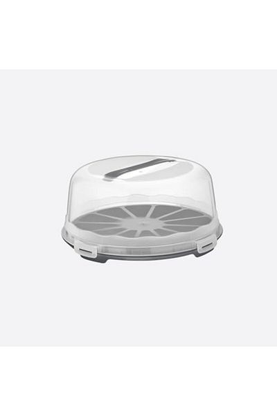 DERİK Htsp Home Cake Carry Container, Bpa Free Plastic, Cake Fan with Handle and Lock, Portable V