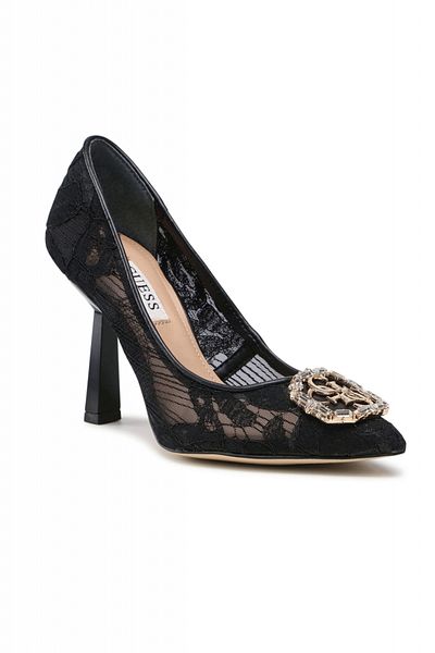 Guess Guess shoes with lace, pointed toe and metal logo appliqué