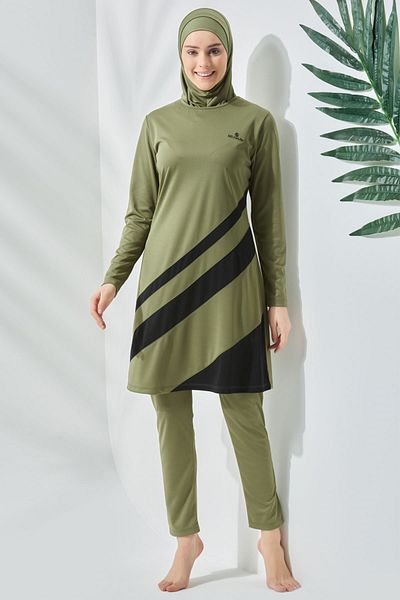 C&City Πλήρως καλυμμένο μαγιό Hijab C11020 Khaki